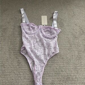 Muse Lilac Lace Bodysuit